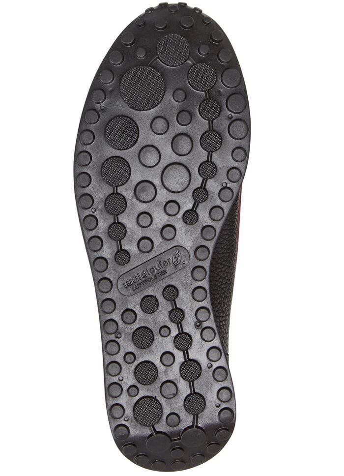 Waldl&auml;ufer Mokassin-Slipper aus edlem, weichem Hirsch-Nappaleder SCHWARZ-MULTI