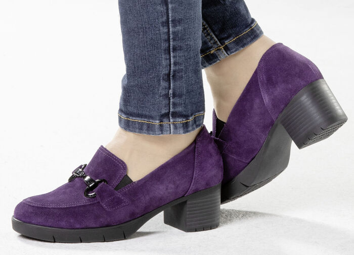 Waldläufer, bequemer Damen-Trotteur, Weite H, mit herausnehmbarem Fußbett LILA