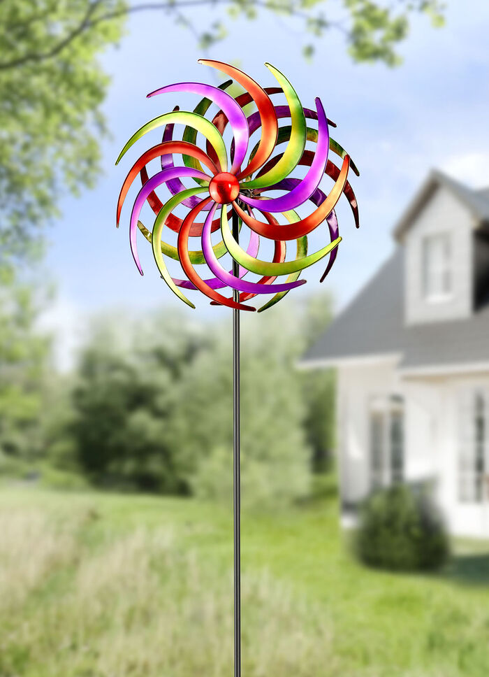 Doppel-Windrad aus Metall 