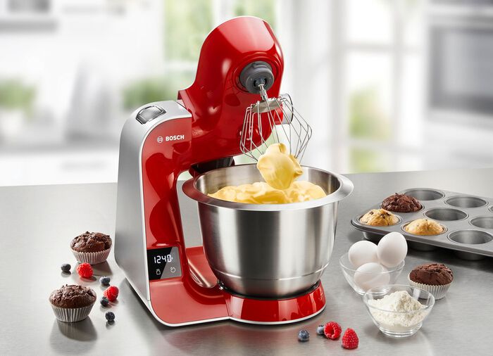Bosch Küchenmaschine MUM5 inkl. Zubehör SILBER-ROT