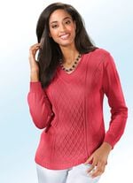 Pullover mit Rautenstruktur KORALLE