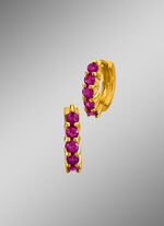 Klappcreolen mit Rubinen 