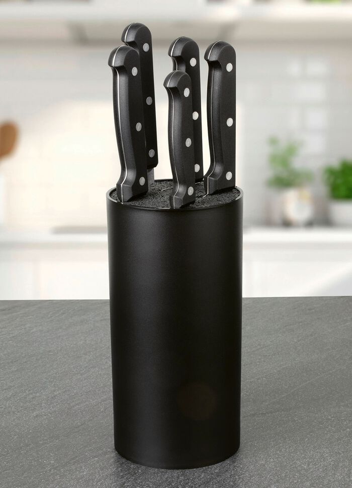 Messerblock, 6-teilig, mit 5 Messern 