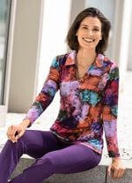 Einzigartiges Poloshirt mit V-Ausschnitt 