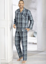 Comte-Schlafanzug mit durchgeknöpftem Oberteil 