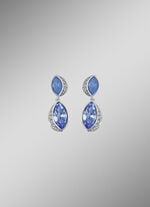 Blauer Glanz – Strahlende Ohrstecker mit Swarovski-Kristalle 