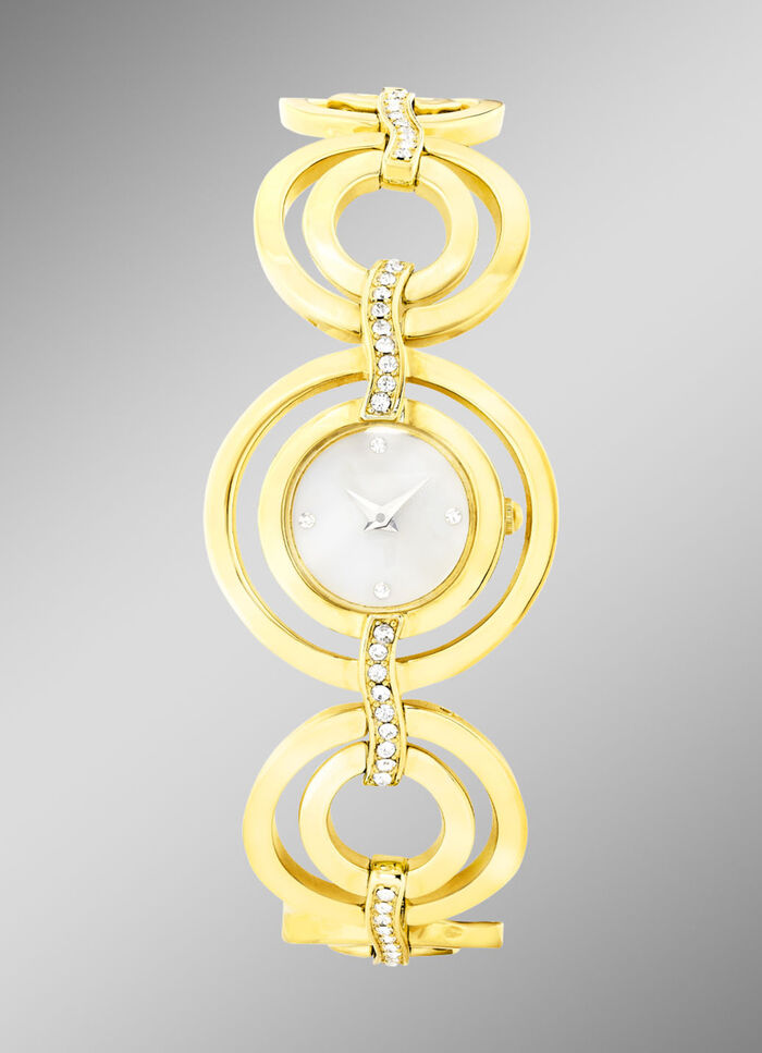 Quartz-Damenuhr mit Edelstahlgeh&auml;use 