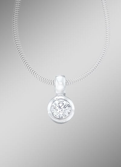 Anhänger aus Weißgold mit Brillant 
