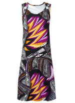 Kleid mit Zierringen an den breiten Tr&auml;gern 