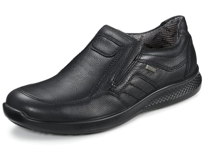 Slipper aus hochwertigem Leder SCHWARZ