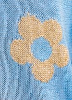 Pullover mit Glitzer in Blumenmotiven 