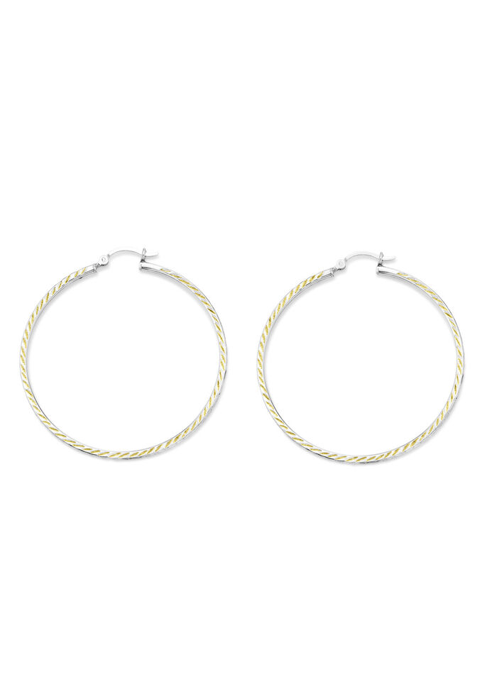 Funkelnde Creolen aus Silber 925/- fein 