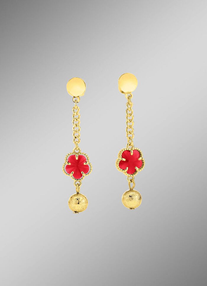 Schmuckset, 3-teilig, im Blumendesign 