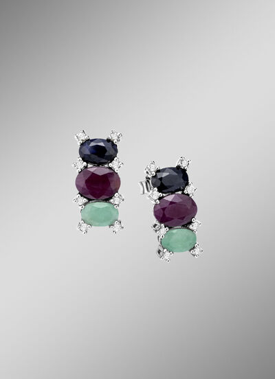 Funkelnde Eleganz: Ohrstecker mit echten Edelsteinen 