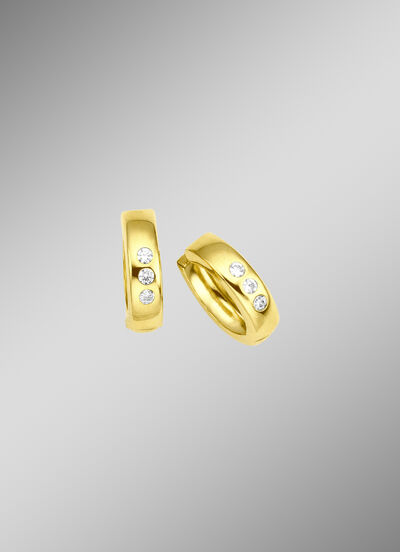 Klappcreolen mit synth. Zirkonia 