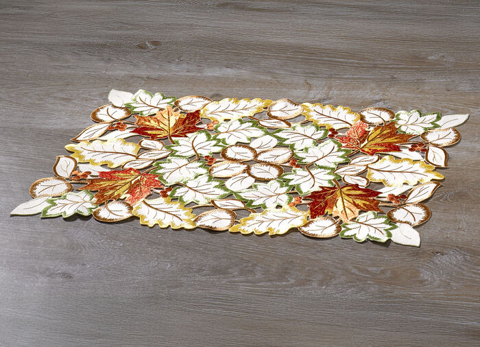 Tisch- und Raumdekoration mit herbstlichen Blättermotiven SEKT