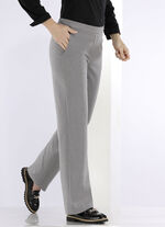 Hose in modischer Weite HELLGRAU MEL.