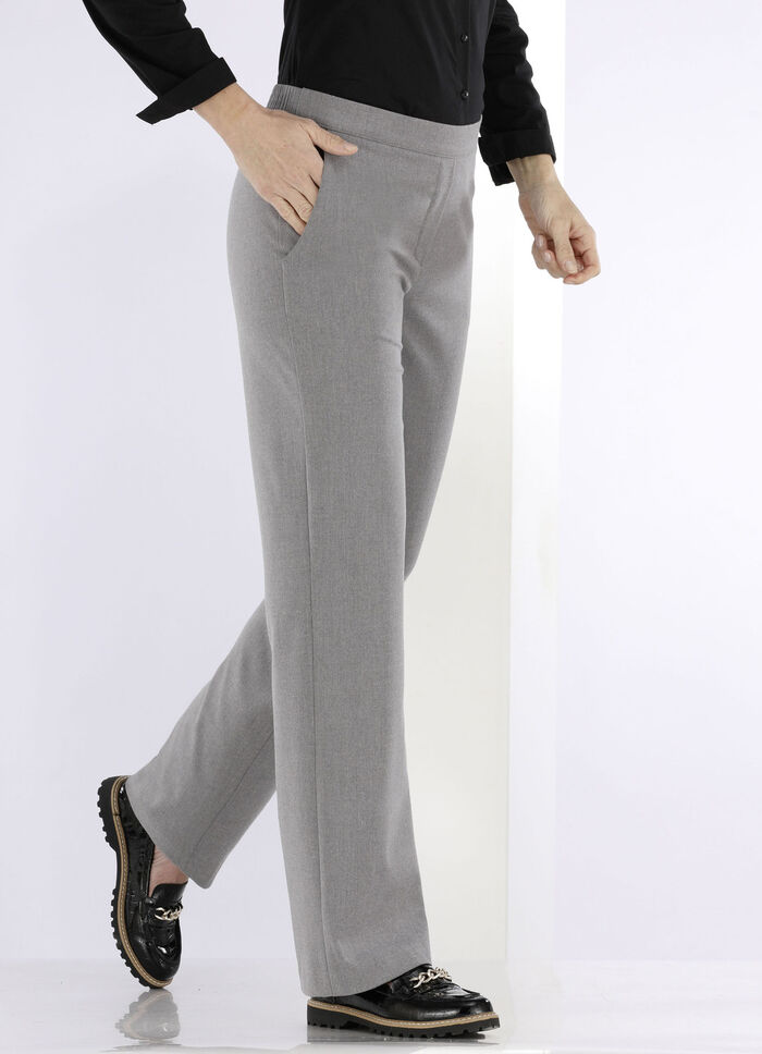 Hose in modischer Weite HELLGRAU MEL.