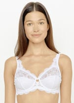 Susa Bügel-BH mit zauberhafter Elastikspitze WEISS