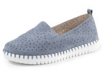 ELENA EDEN, sommerliche Damen-Slipper, Weite H, mit herausnehmbarem Fußbett JEANS