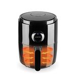 Energiesparende Hei&szlig;luftfritteuse SCHWARZ-SILBER