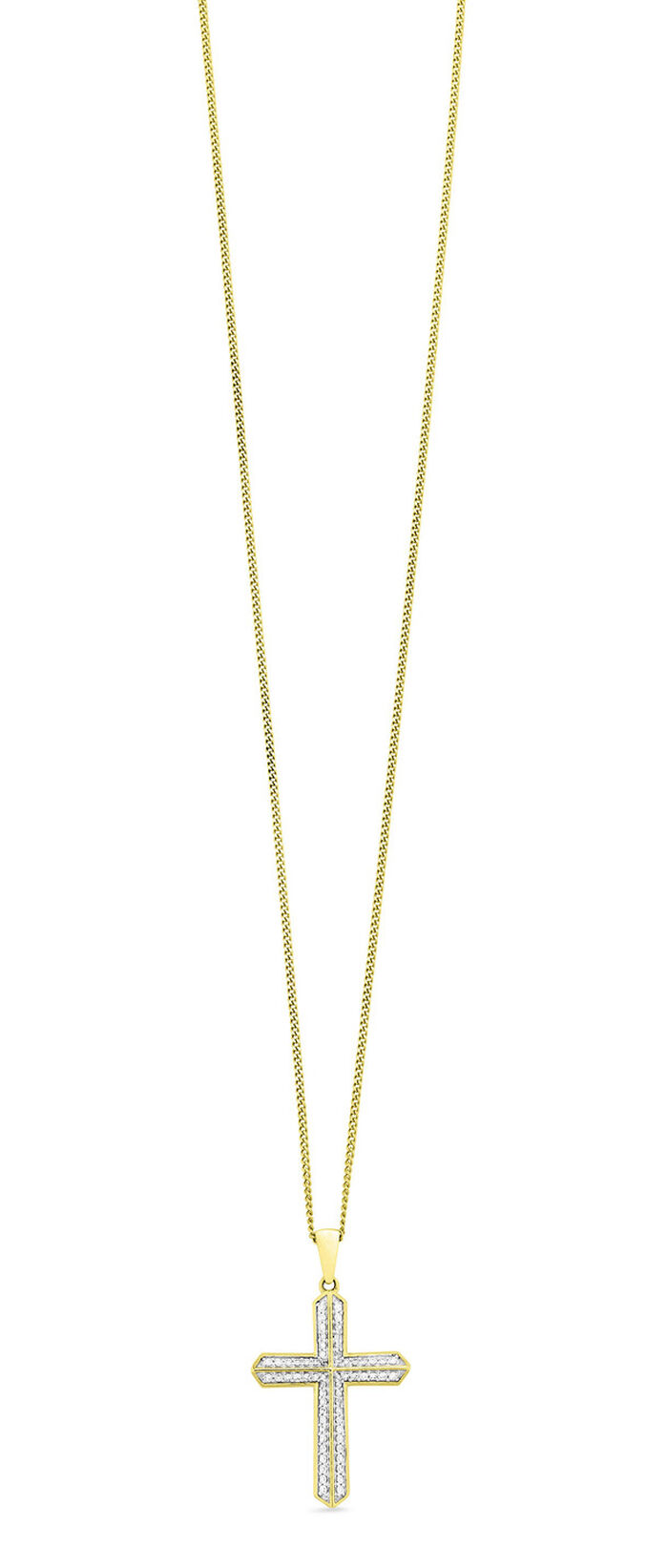 Kreuz-Anh&auml;nger mit Diamanten 