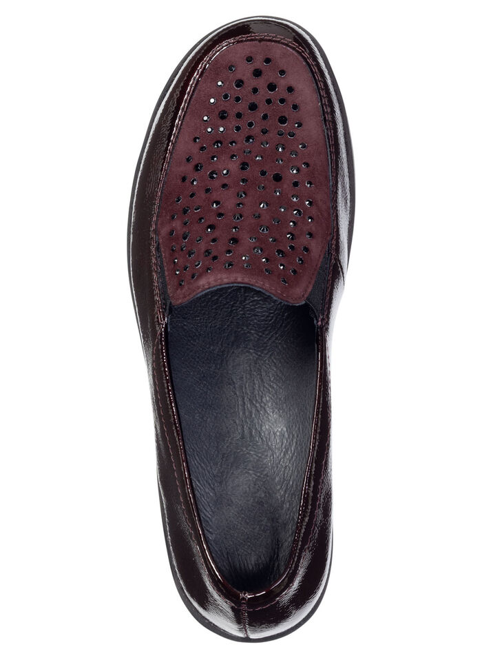 ELENA EDEN, bequeme Damen-Slipper, Weite H, mit herausnehmbarem Fußbett BURGUND