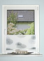 Plissee-Rollos ohne Bohren und Schrauben GRAU-STEINGRAU