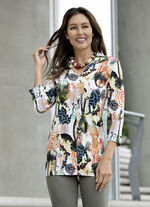 Shirt-Tunika mit Inkjet-Druck 