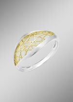 Faszinierender Damenring in edler Bicolor-Optik 