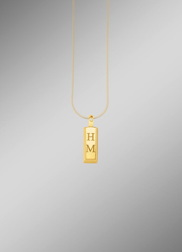 Gravurf&auml;higer Goldbarren-Anh&auml;nger 