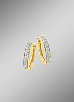 Schicke Creolen mit Diamanten 