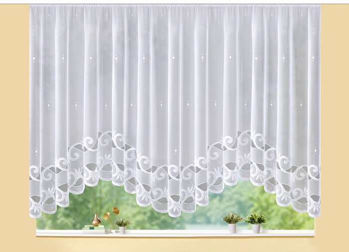 Leichter Bogen-Store mit Automatikfaltenband 