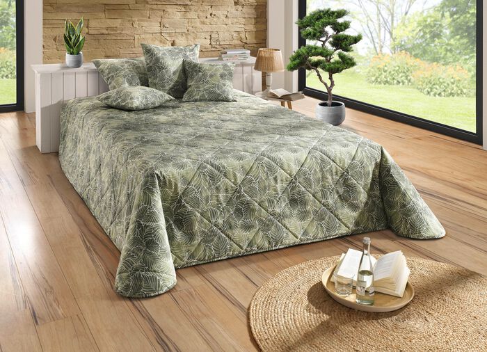 Naturnahe Tagesdecken und Kissenbez&uuml;ge OLIV