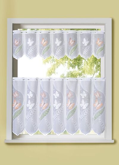 Jacquard Kurzstore mit Schmetterlings-Dessin 