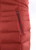 Daunen-Longjacke in 2 Farben ZIEGELROT