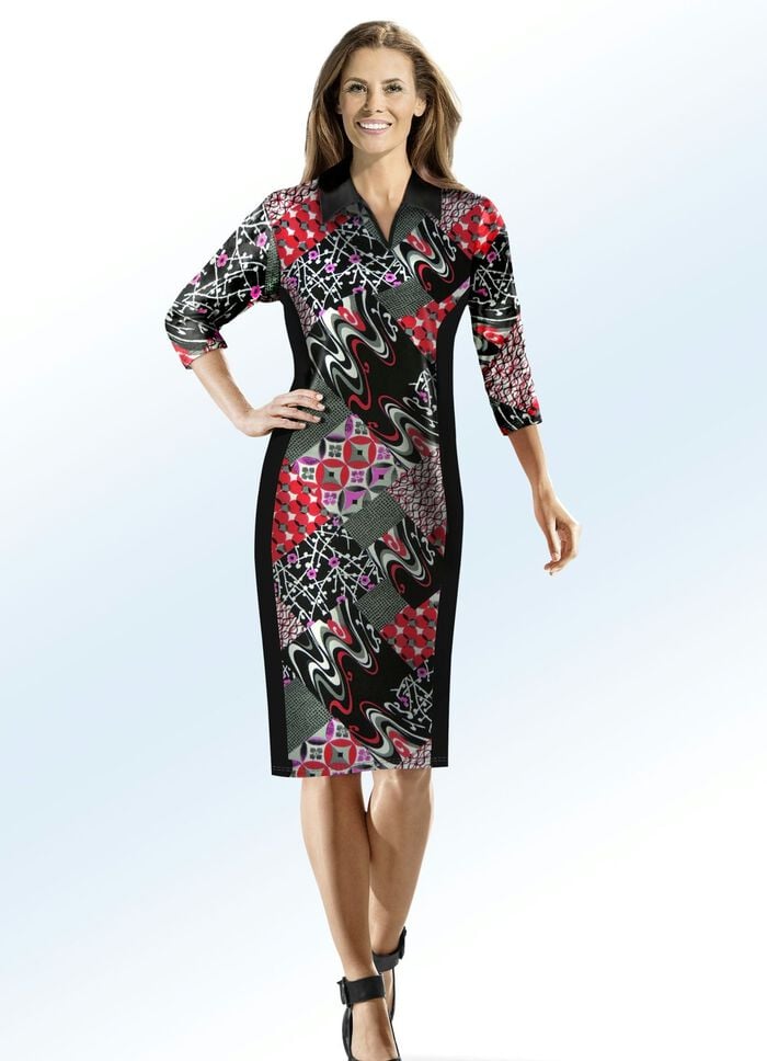 KLAUS MODELLE Kleid mit Polokragen 