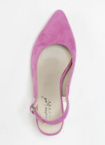 Andrea Conti Sling-Pumps aus weichem Samt-Chevreauleder PINK