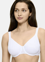 Triumph-Comfort Minimizer-Bügel-BH mit elastischer Tüllstickereispitze WEISS