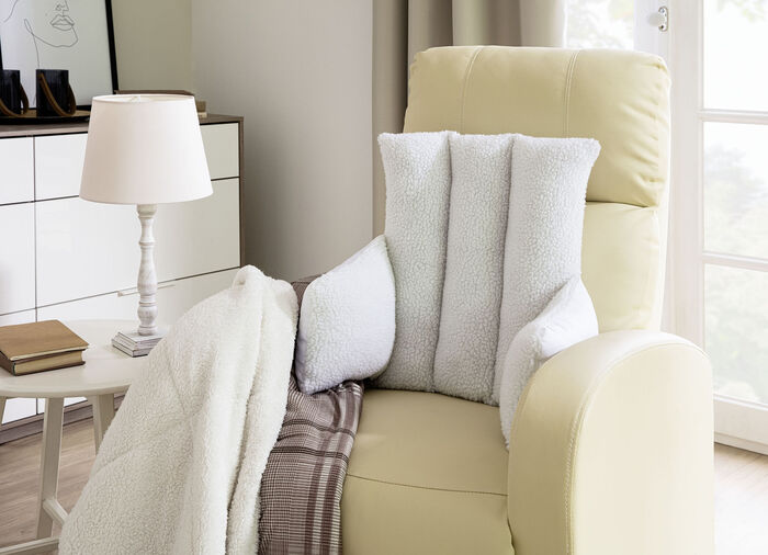 Kuscheliges Rückenkissen WEISS