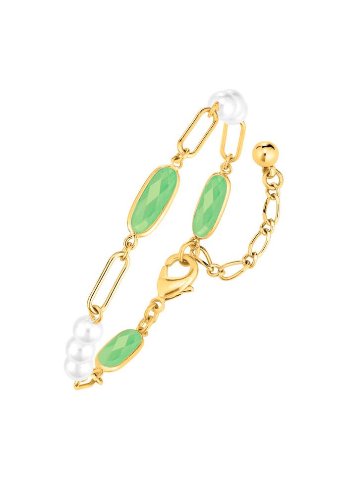 Schmuckset, 3-teilig, aus Messing mit Kristallsteinen 