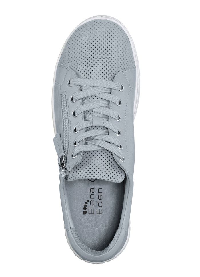 ELENA EDEN, sommerliche Damen-Schn&uuml;rschuhe, mit herausnehmbarem Fu&szlig;bett BLAUGRAU
