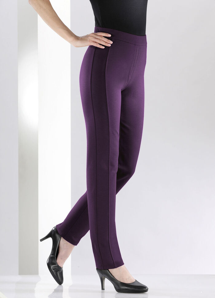 Hose mit figurg&uuml;nstiger Teilungsnaht BROMBEER