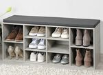 Schuhbank mit Sitzkissen 