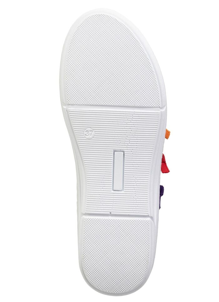 Andrea Conti Slipper mit bunten, dekorativ eingesetzten Gummiz&uuml;gen 