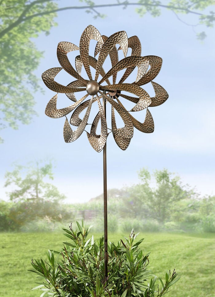 Doppel-Windrad aus Metall 