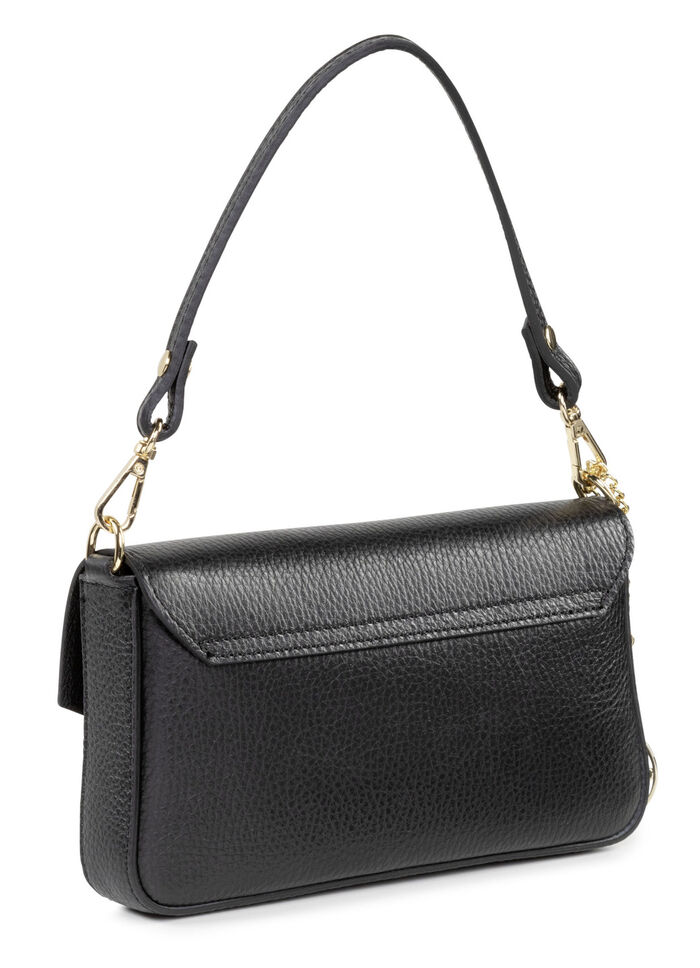 Laurina Mini-Tasche aus genarbtem Kalb-Nappaleder SCHWARZ