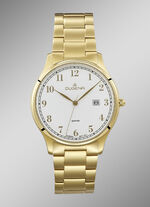 Dugena-Quartz-Herrenuhr mit Edelstahlbandgehäuse 