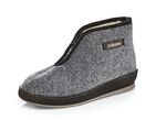 Atmungsaktive Damen-Hausschuhe, mit Rei&szlig;verschluss GRAU-SCHWARZ