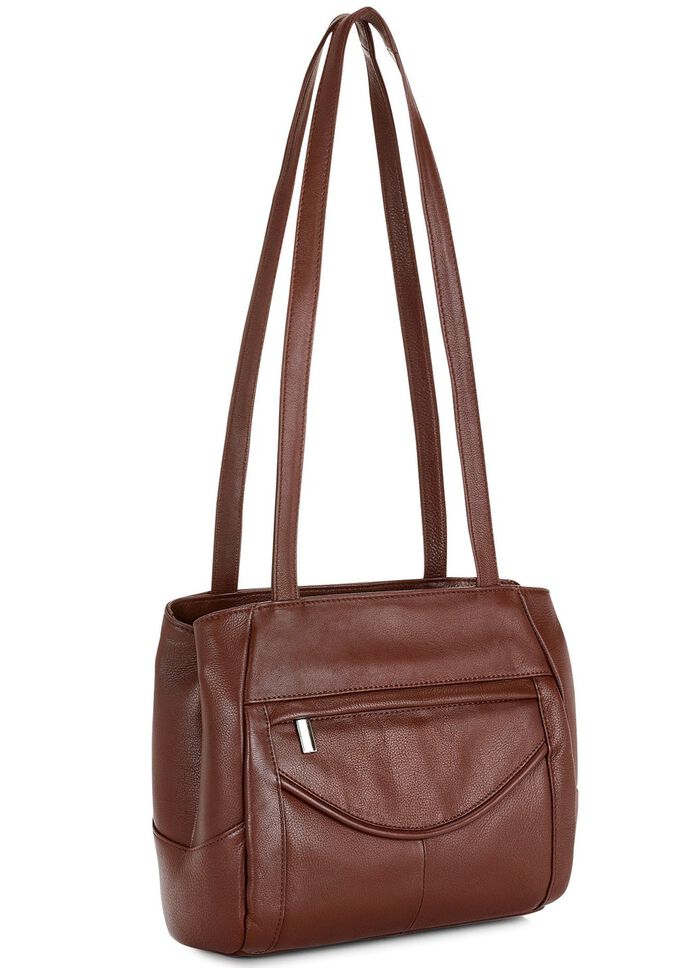 Laurina Tasche aus Rind-Nappaleder BRAUN